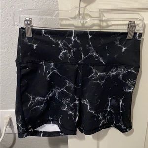 BuffBunny marbled shorts.